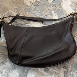 Beautiful Brown crescent cookie style Coach purse